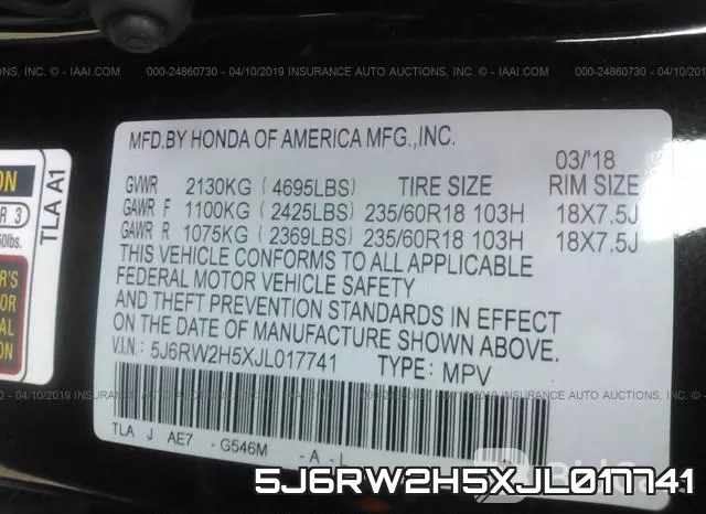 5J6RW2H5XJL017741 фото 10