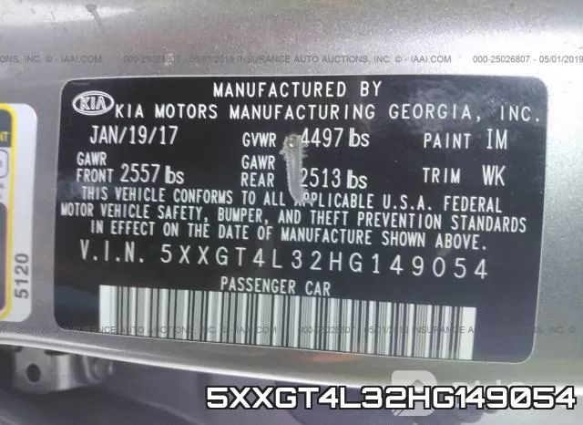 5XXGT4L32HG149054 фото 10