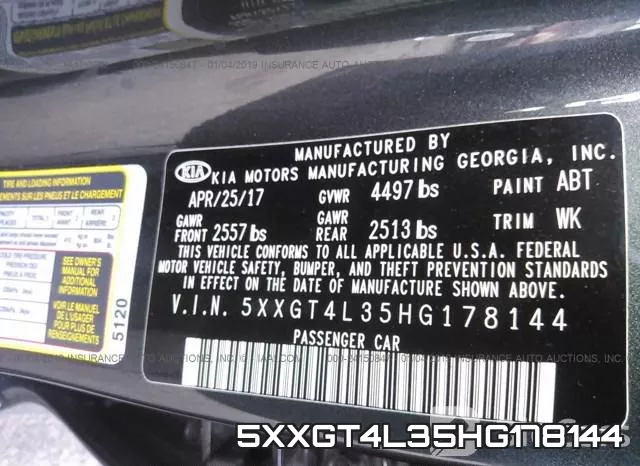 5XXGT4L35HG178144 фото 10