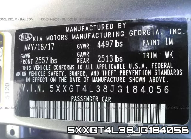5XXGT4L38JG184056 фото 9