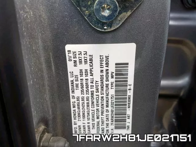 7FARW2H81JE021751 фото 2