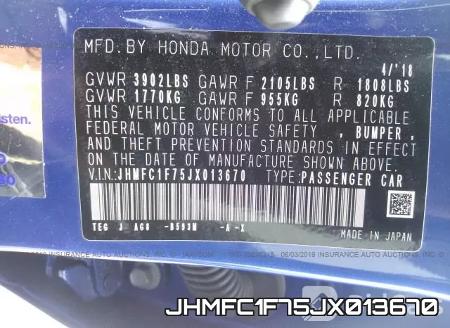 JHMFC1F75JX013670 фото 10