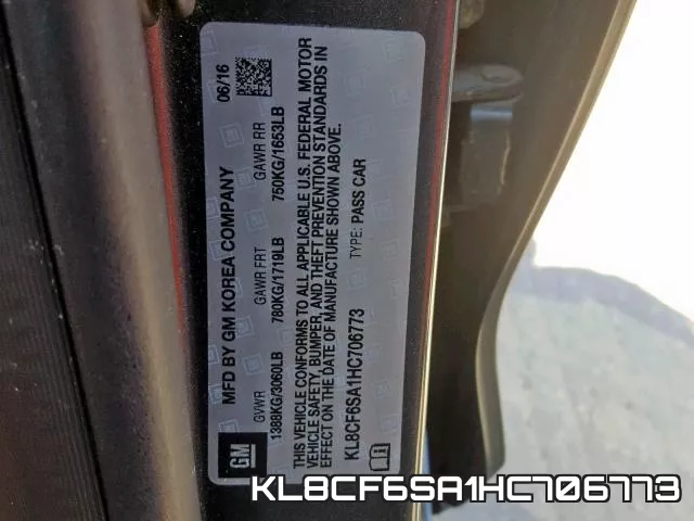 KL8CF6SA1HC706773 фото 2