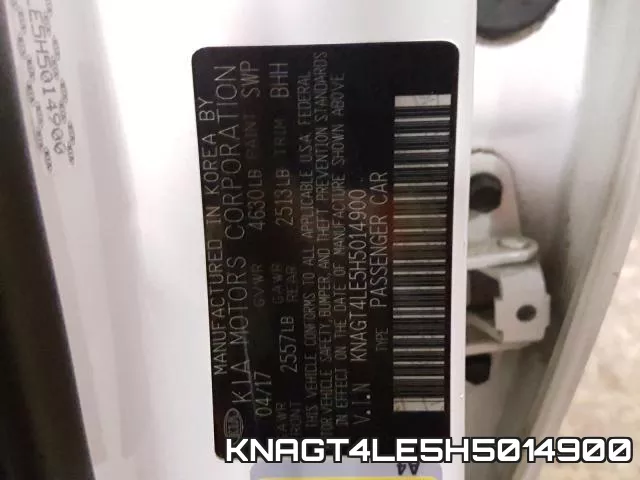 KNAGT4LE5H5014900 фото 2