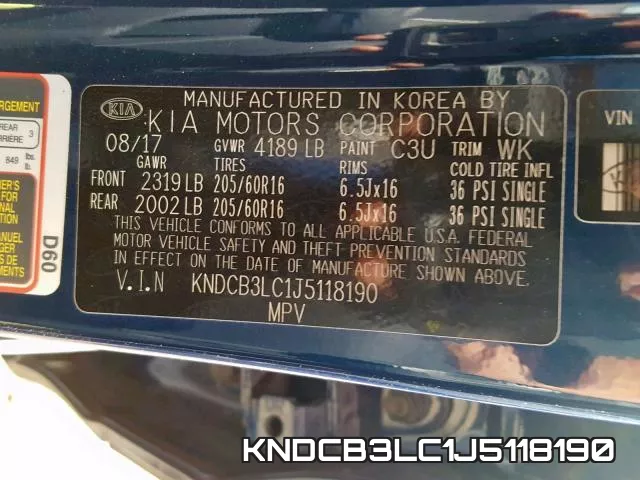 KNDCB3LC1J5118190 фото 2