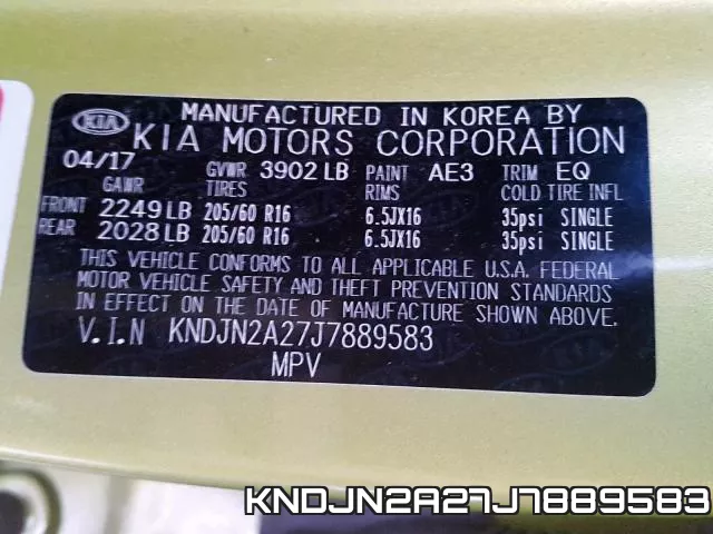 KNDJN2A27J7889583 фото 2