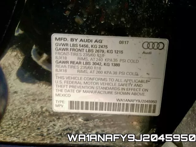 WA1ANAFY9J2045950 фото 2