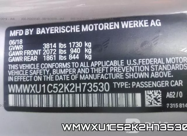WMWXU1C52K2H73530 фото 10
