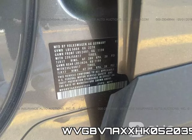 WVGBV7AXXHK052035 фото 10